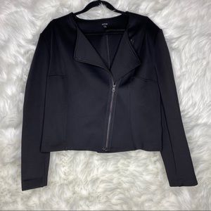 Apt. 9 Black Asymmetrical Zip Blazer Jacket